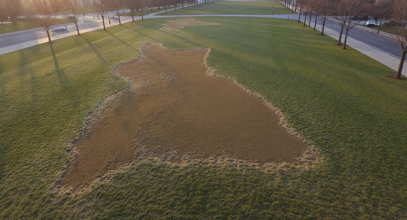 Mysterious '8647' Burned Into the National Mall Grass — And We All Know What That Means